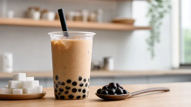 Keto Lebensmittel: Bubble Tea mit Tapioka-Perlen
