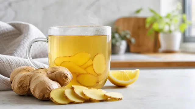 Keto Lebensmittel: Ingwertee mit frischem Ingwer