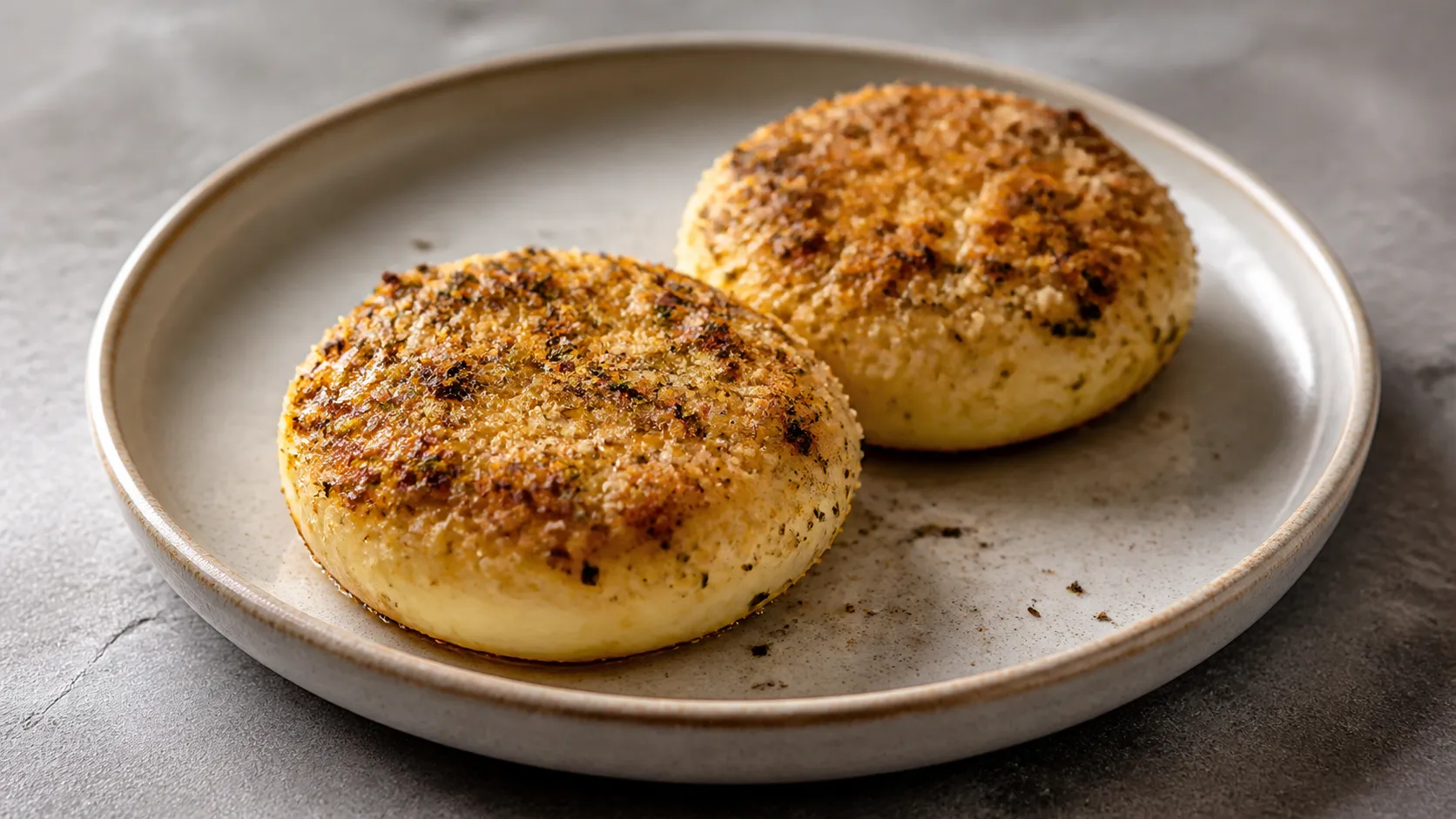 Handkäse aus der Heißluftfritteuse mit goldbrauner Parmesan-Kräuterkruste