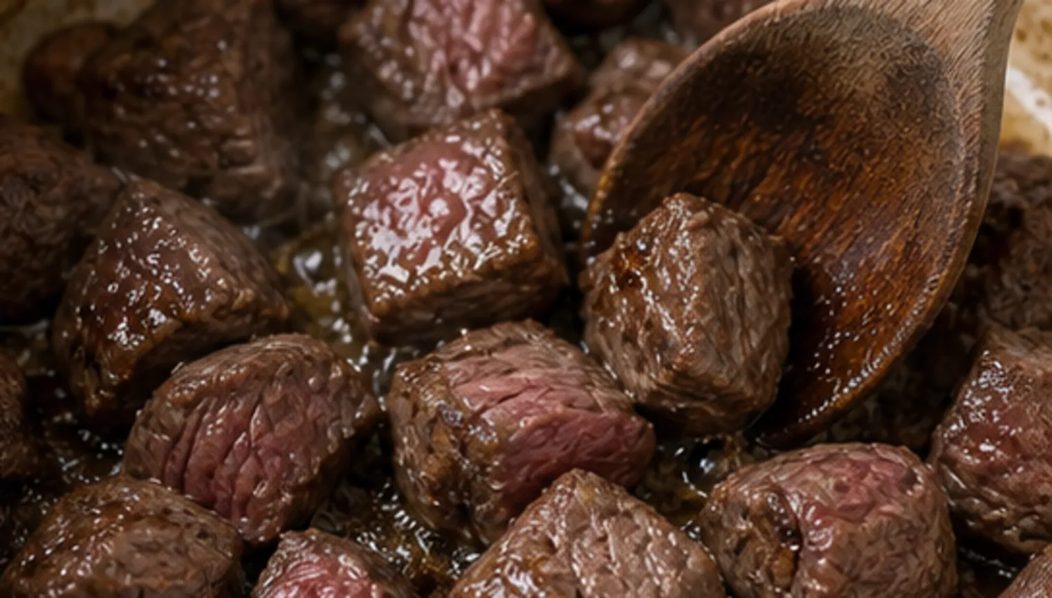 Zubereitungsschritt für Keto-Hirschgulasch mit Selleriepüree während der Keto-Rezeptzubereitung