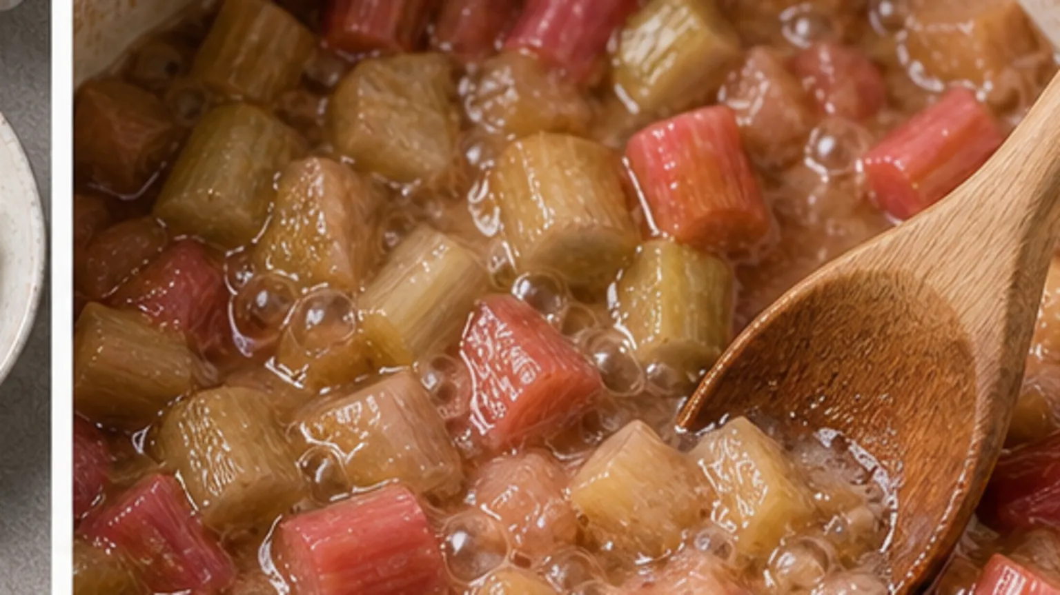 Zubereitungsschritt für Keto Rhabarber-Vanille-Creme – frühlingsleichter Low-Carb-Genuss während der Keto-Rezeptzubereitung