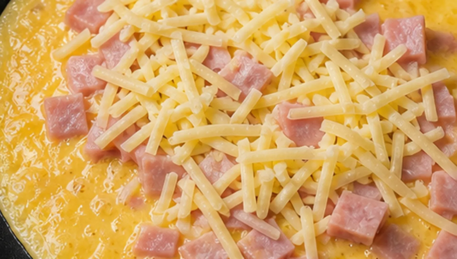 Zubereitungsschritt für Keto-Schinken-Käse-Omelett – das schnelle Werktags-Frühstück während der Keto-Rezeptzubereitung