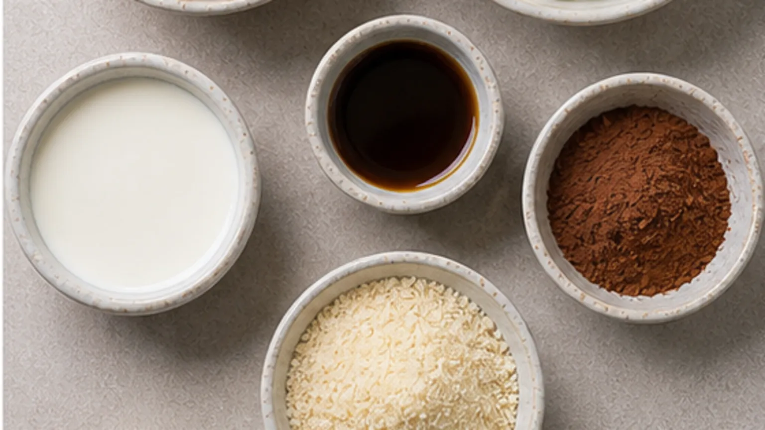 Zutaten für Keto Tiramisu im Glas – ohne Löffelbiskuit und ohne Zucker: Mascarpone, 3 Eier, Erythrit-Puder, Erythrit-Puder, Vanille-Extrakt